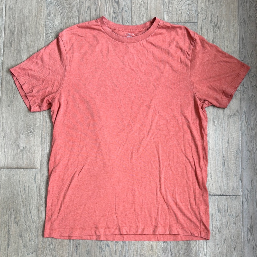 EUC J. Crew Coral Short Sleeve Tee Soft Cotton Jersey Crew Neck Size Medium